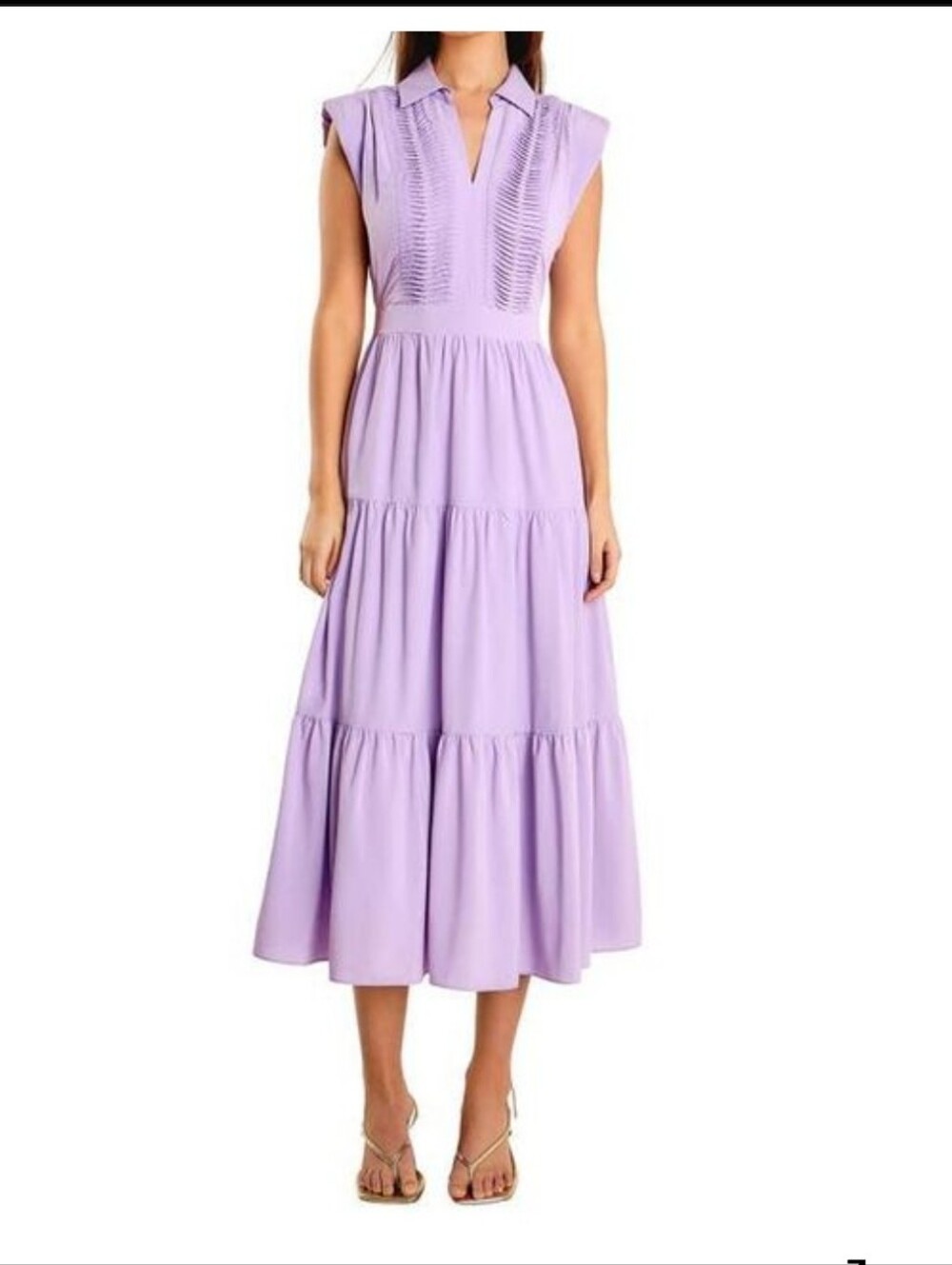 Endless Rose Lavender Tiered Midi Skirt Size XS